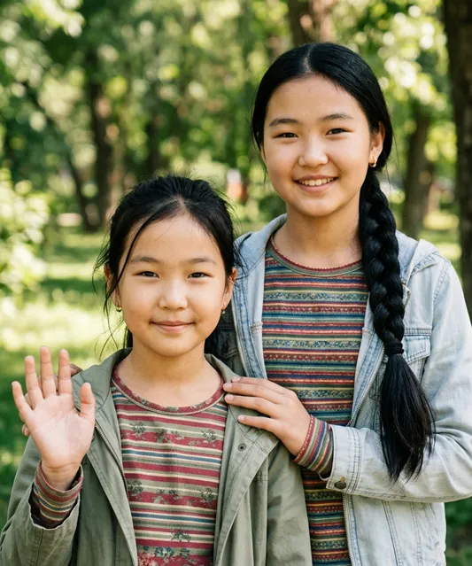 Aisu and Nuray introduce kyrgyz adoption program