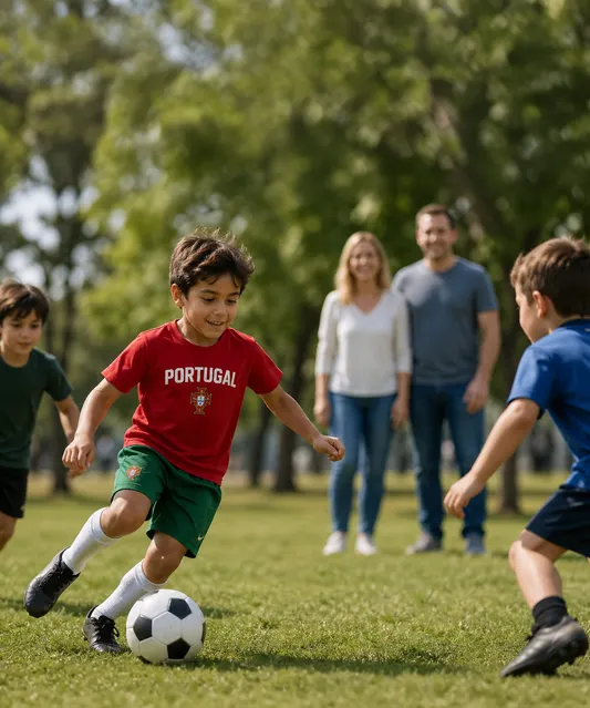 Adoptive Parents Watching Dio Play Soccer